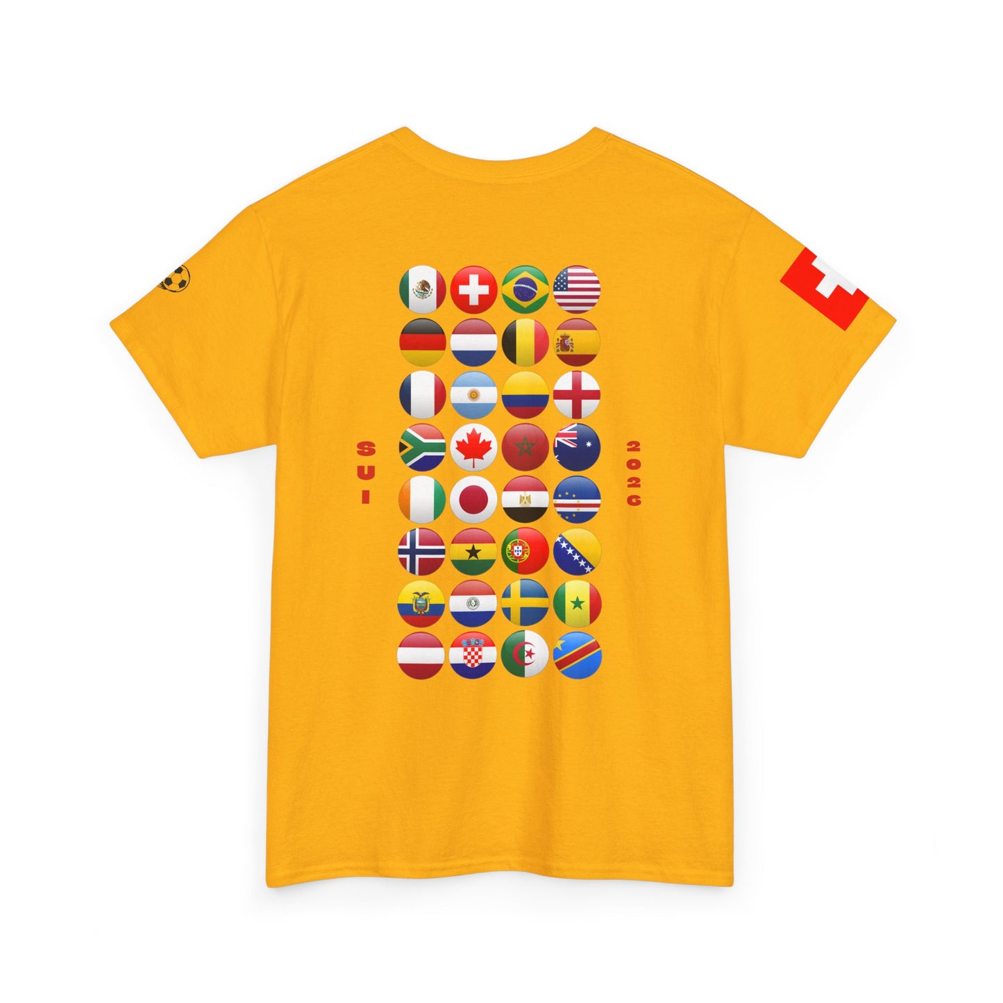 Switzerland Football T-Shirt - Unisex Switzerland Soccer Fan Tee with Flag (2026)