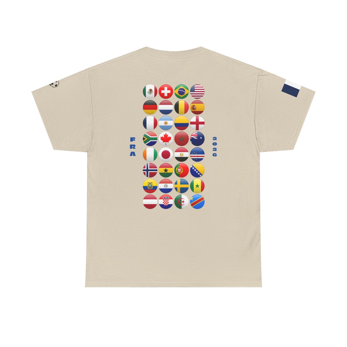 France Football T-Shirt - Unisex France Soccer Fan Tee with Flag (2026)