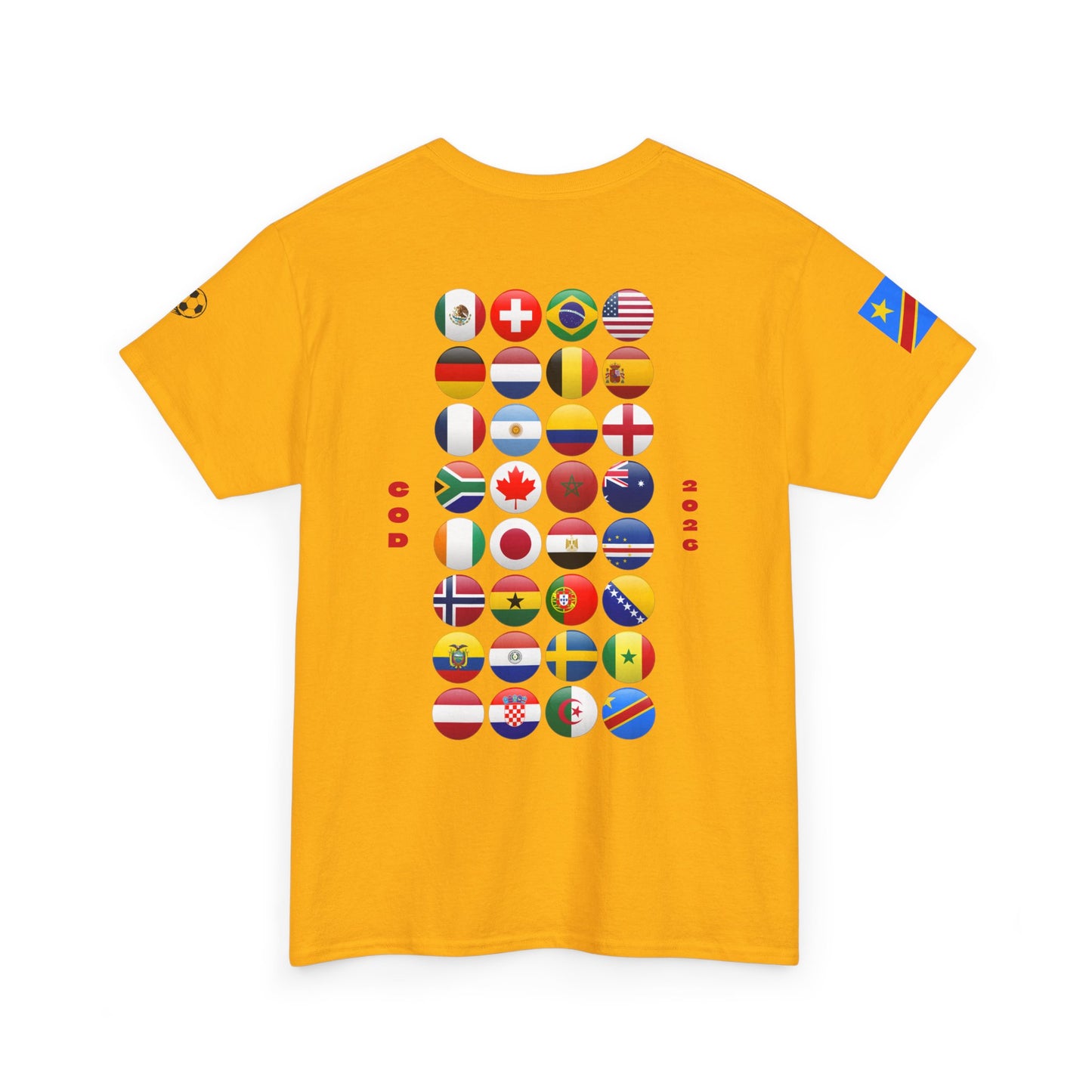 DR Congo Football T-Shirt - Unisex DR Congo Soccer Fan Tee with Flag (2026)