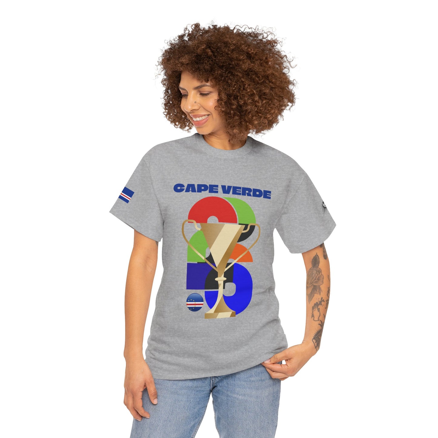 Cape Verde Football T-Shirt - Unisex Cape Verde Soccer Fan Tee with Flag (2026)