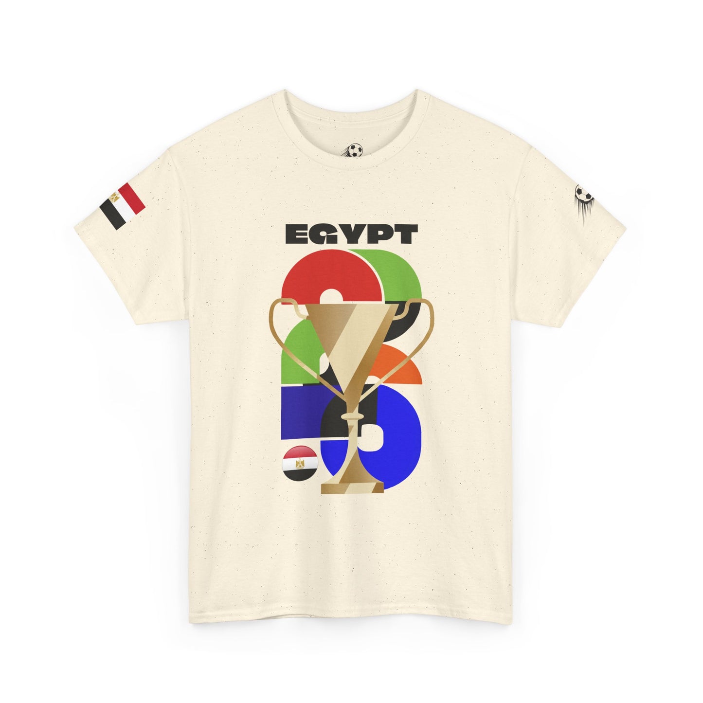 Egypt Football T-Shirt - Unisex Egypt Soccer Fan Tee with Flag (2026)