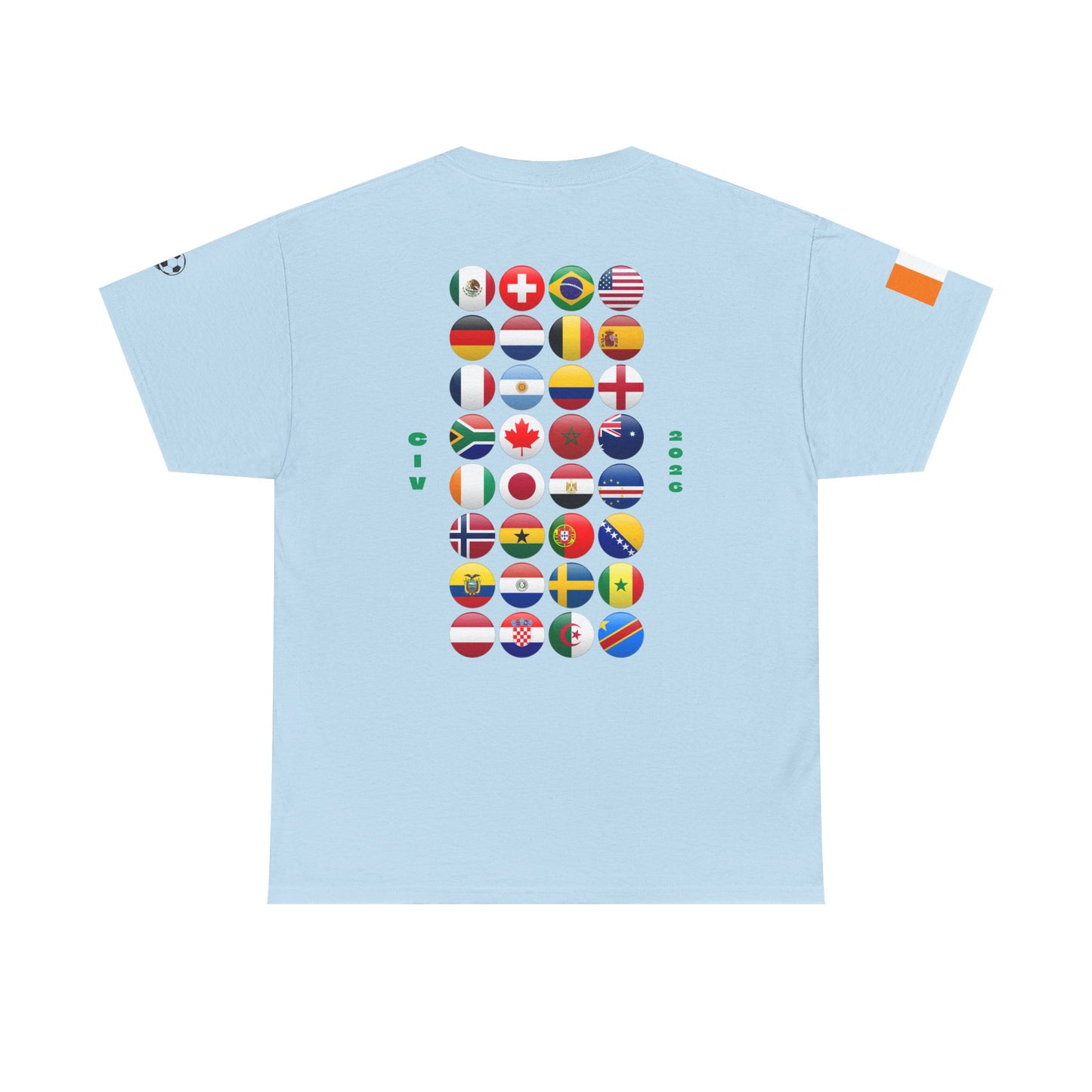 Ivory Coast Football T-Shirt - Unisex Ivory Coast Soccer Fan Tee with Flag (2026)