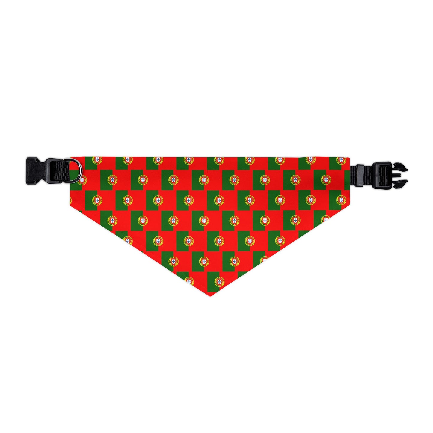 Portugal Soccer Dog Bandana — Portuguese Flag Snap-On Pet Bandana, Fan Gear