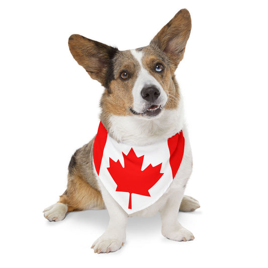 Canada Soccer Dog Bandana — Canadian Flag Snap-On Pet Bandana, Fan Gear