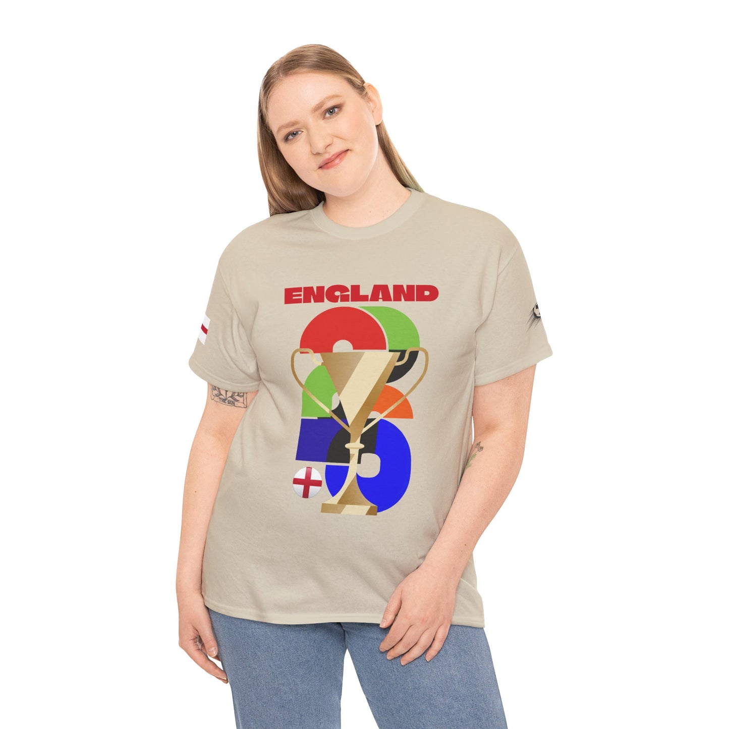 England Football T-Shirt - Unisex England Soccer Fan Tee with Flag (2026)