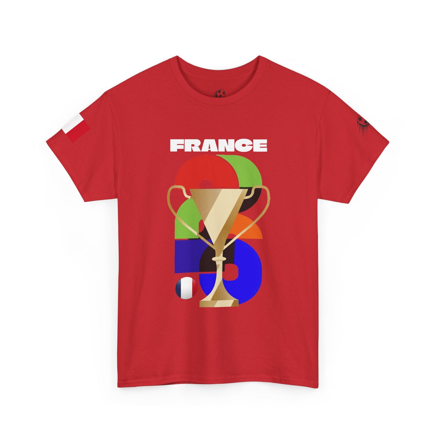 France Football T-Shirt - Unisex France Soccer Fan Tee with Flag (2026)