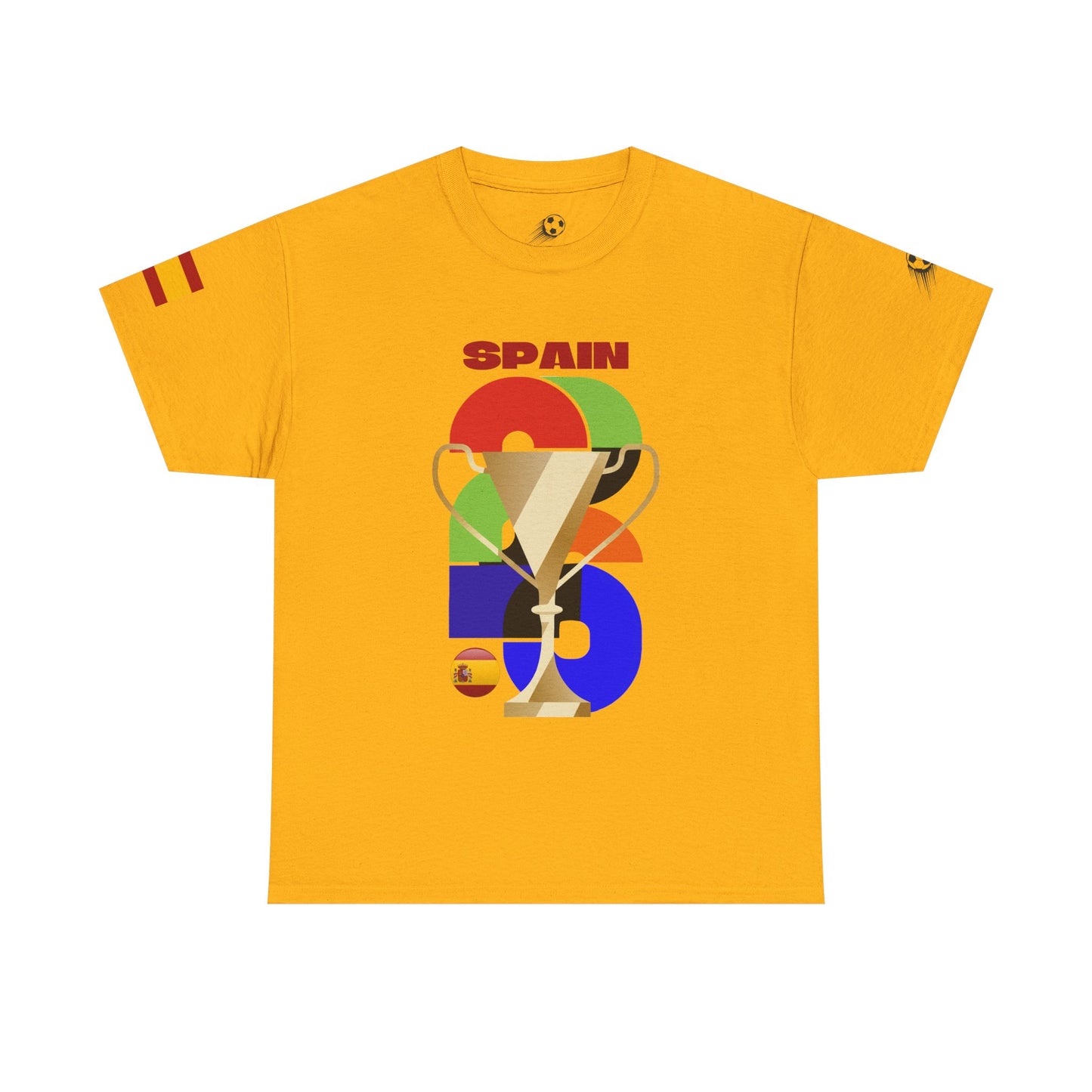 Spain Football T-Shirt - Unisex Spain Soccer Fan Tee with Flag (2026)