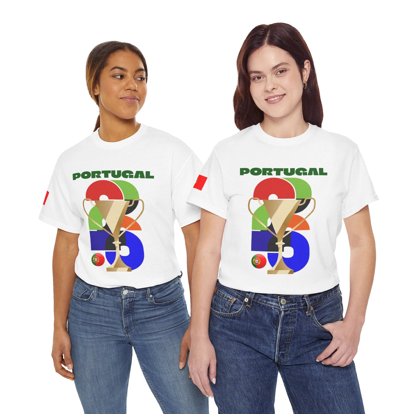 Portugal Football T-Shirt - Unisex Portugal Soccer Fan Tee with Flag (2026)