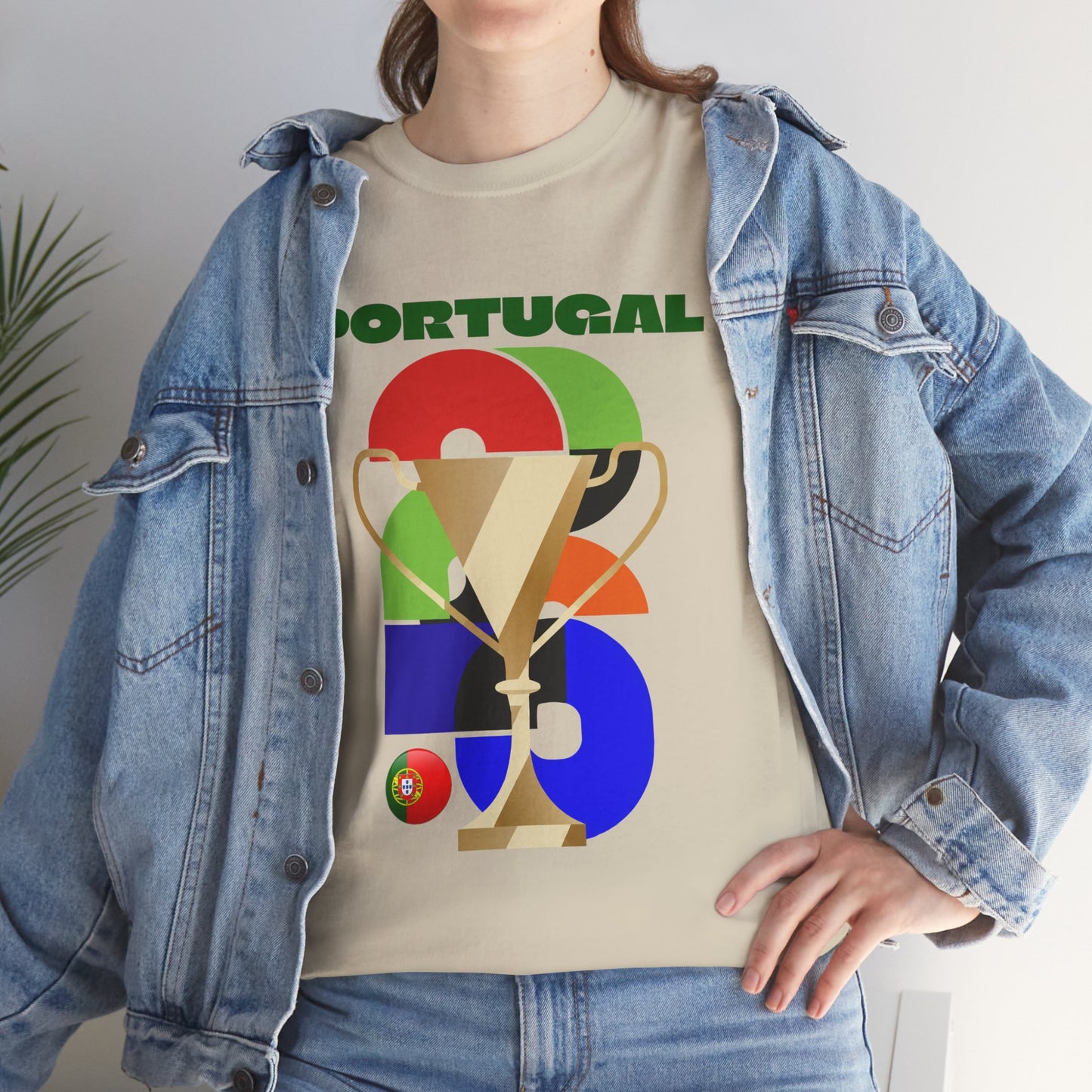 Portugal Football T-Shirt - Unisex Portugal Soccer Fan Tee with Flag (2026)