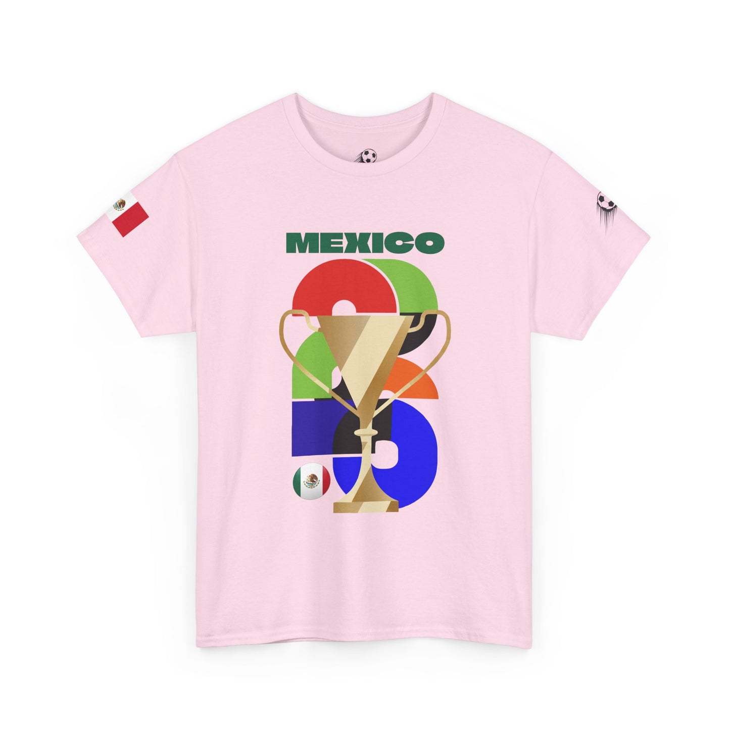 Mexico Football T-Shirt - Unisex Mexico Soccer Fan Tee with Flag (2026)