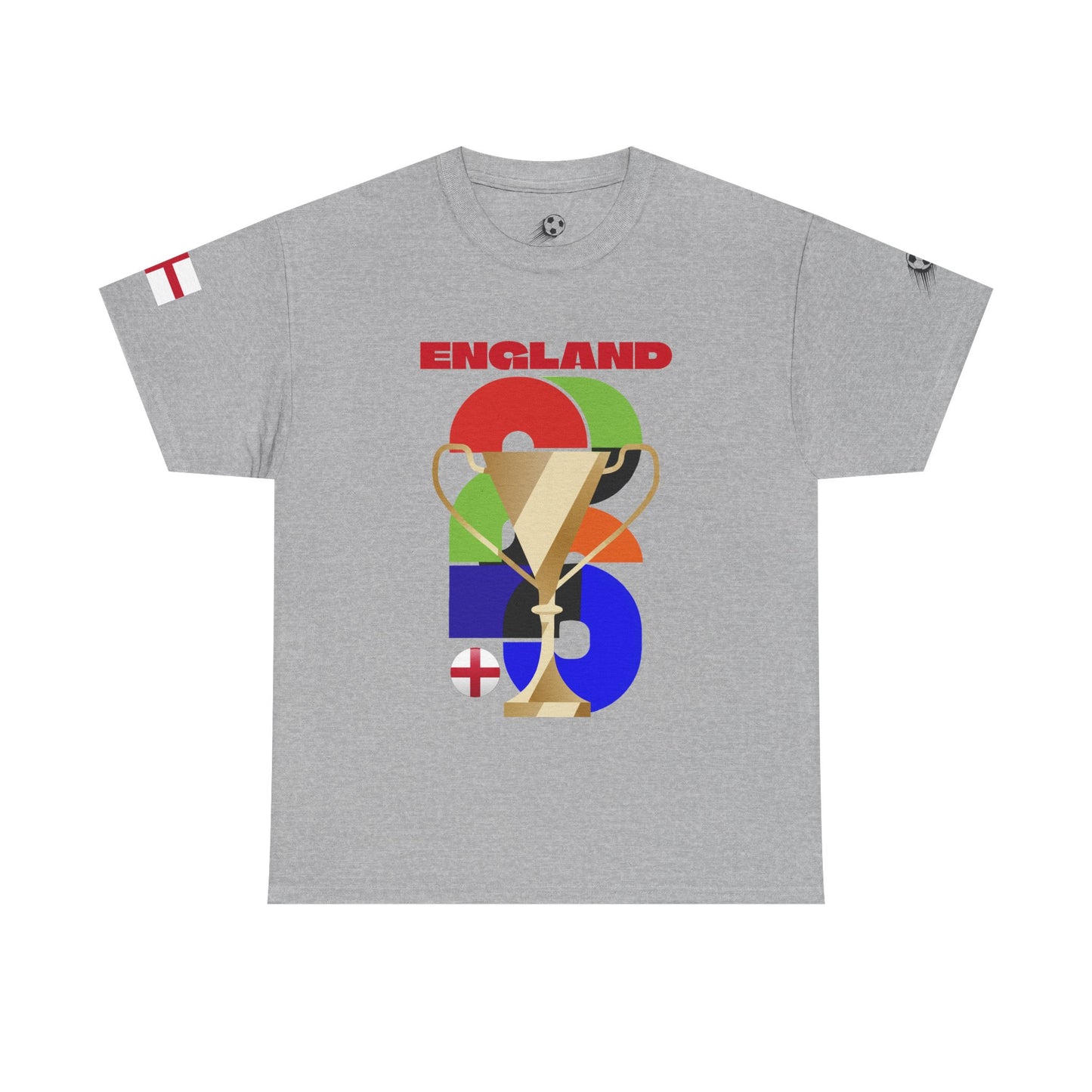 England Football T-Shirt - Unisex England Soccer Fan Tee with Flag (2026)