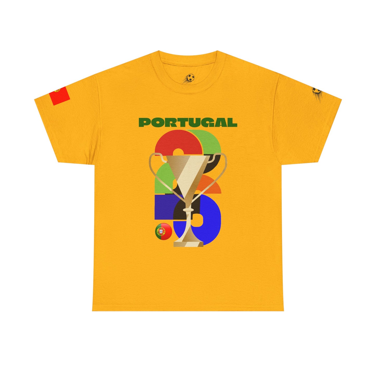 Portugal Football T-Shirt - Unisex Portugal Soccer Fan Tee with Flag (2026)