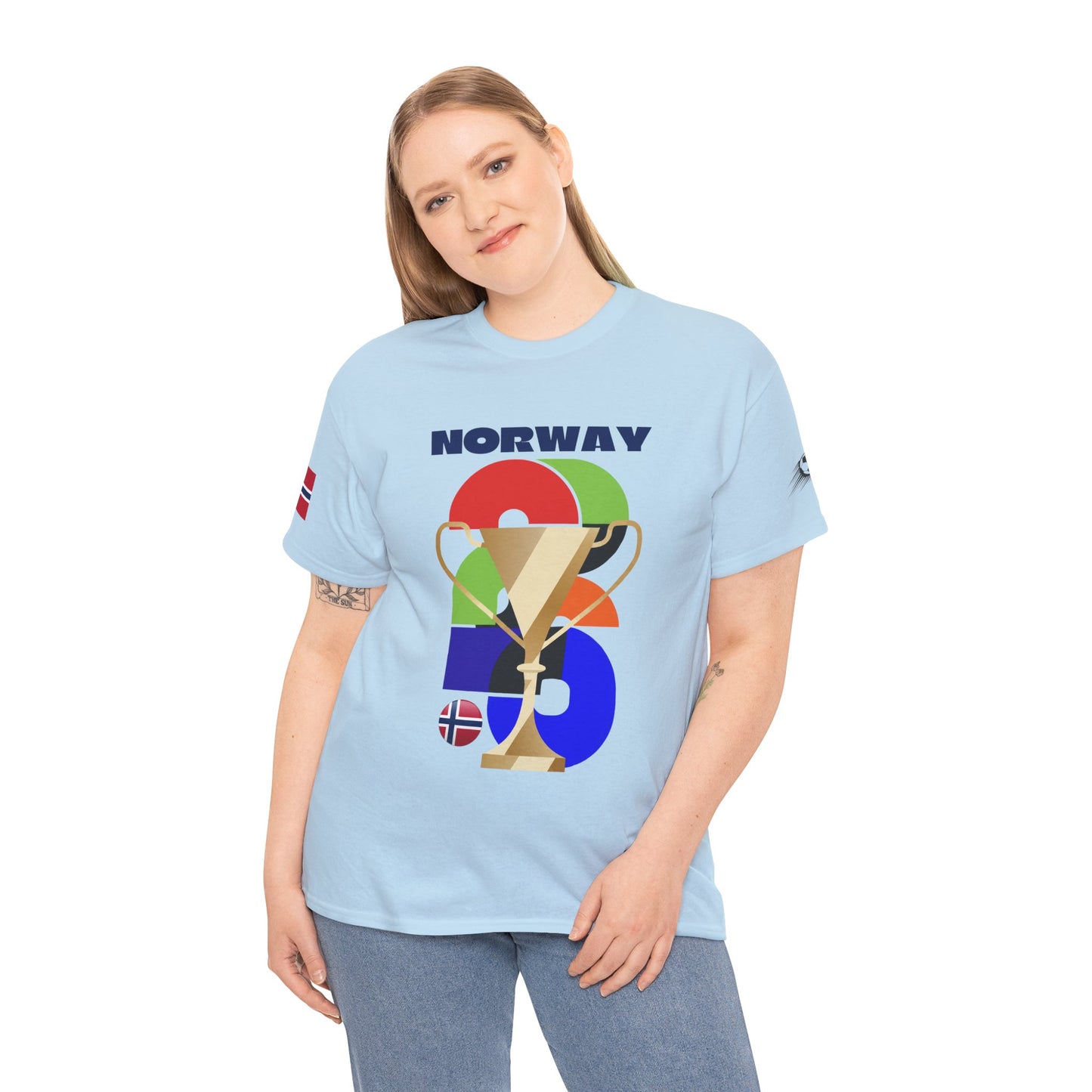 Norway Football T-Shirt - Unisex Norway Soccer Fan Tee with Flag (2026)