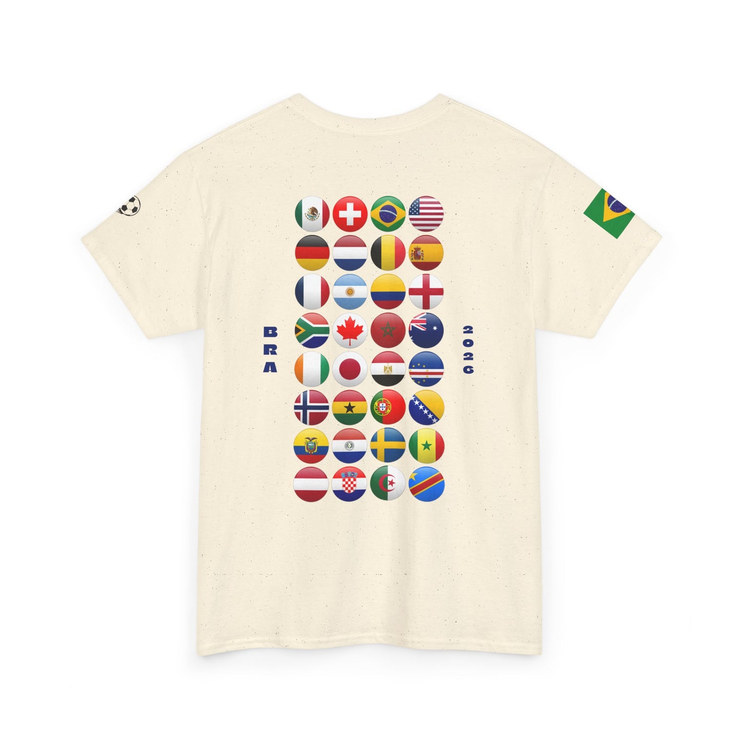 Brazil Football T-Shirt - Unisex Brazil Soccer Fan Tee with Flag (2026)