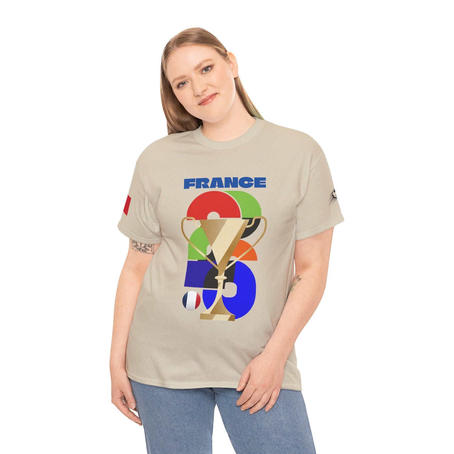 France Football T-Shirt - Unisex France Soccer Fan Tee with Flag (2026)