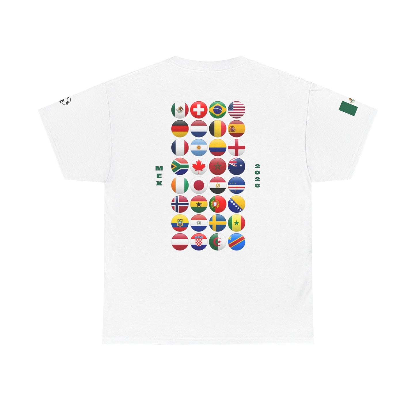Mexico Football T-Shirt - Unisex Mexico Soccer Fan Tee with Flag (2026)