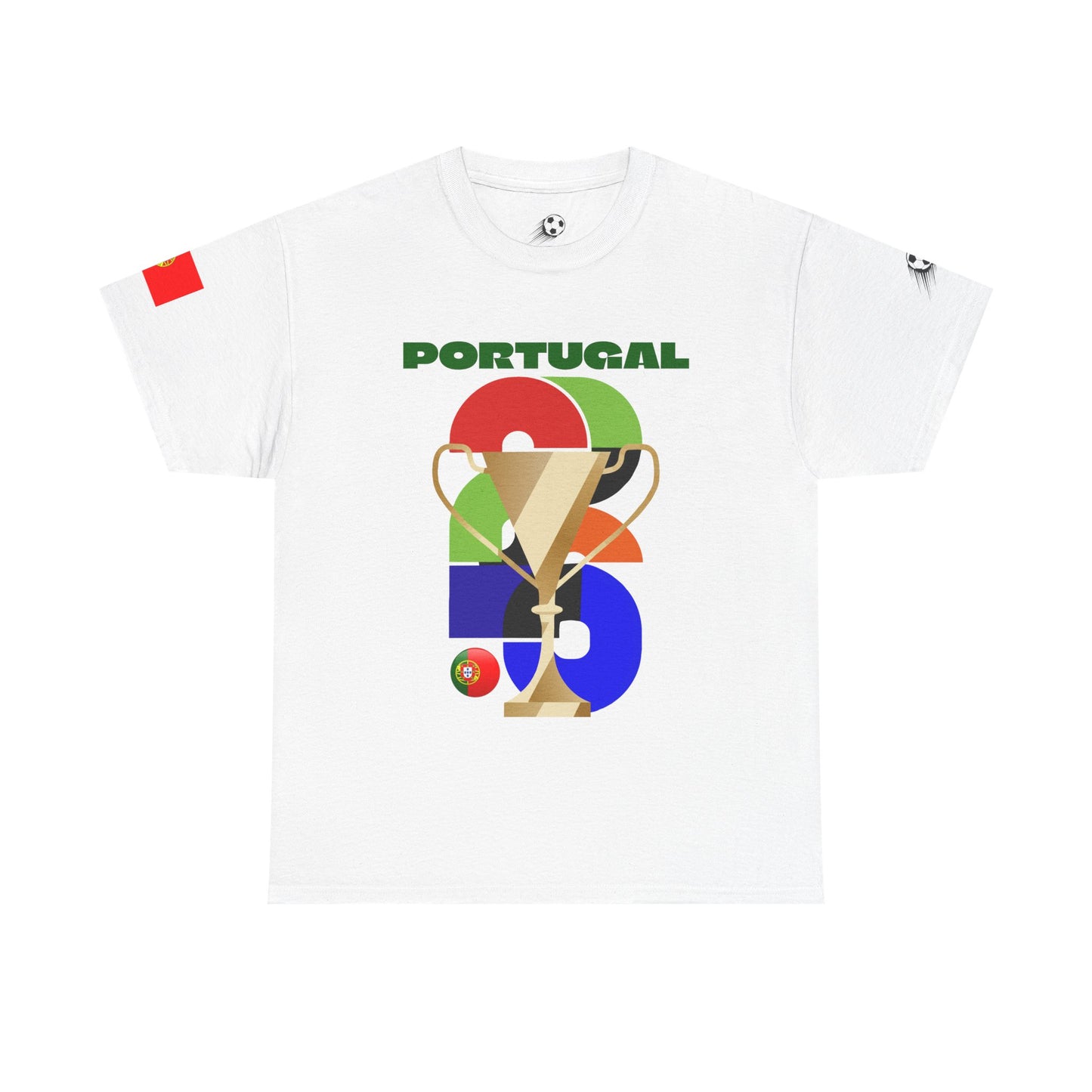 Portugal Football T-Shirt - Unisex Portugal Soccer Fan Tee with Flag (2026)