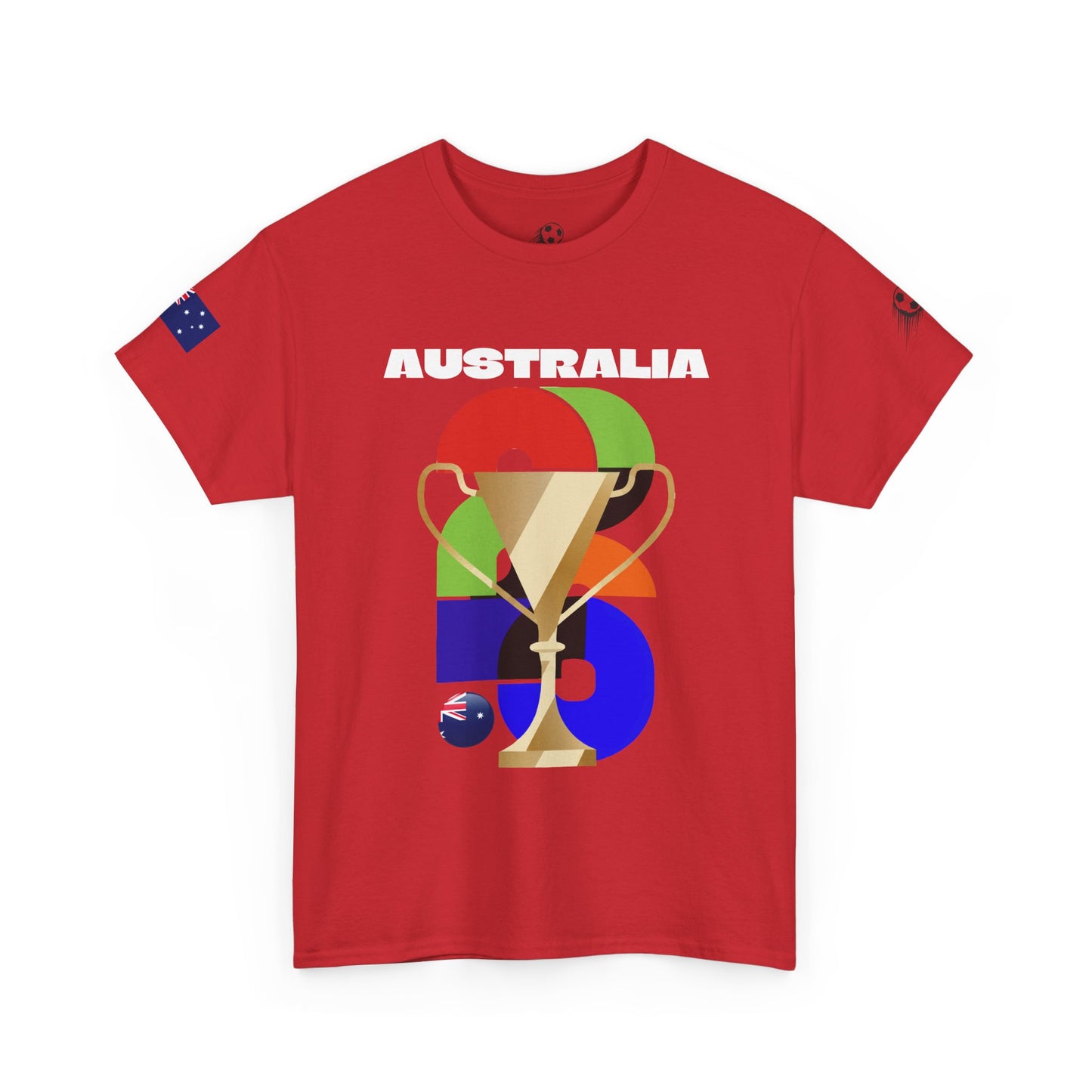 Australia Football T-Shirt - Unisex Australia Soccer Fan Tee with Flag (2026)