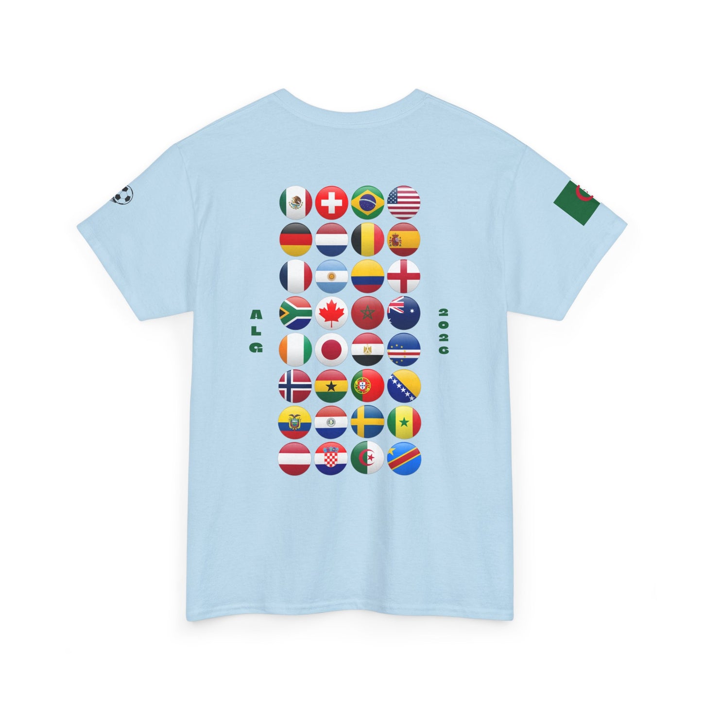 Algeria Football T-Shirt - Unisex Algeria Soccer Fan Tee with Flag (2026)