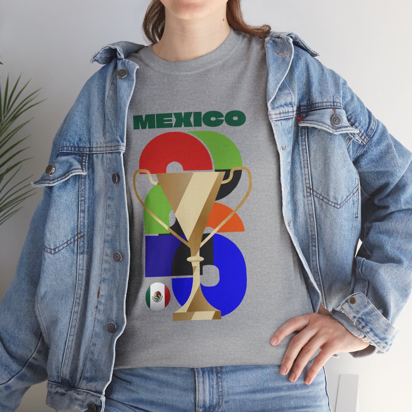 Mexico Football T-Shirt - Unisex Mexico Soccer Fan Tee with Flag (2026)