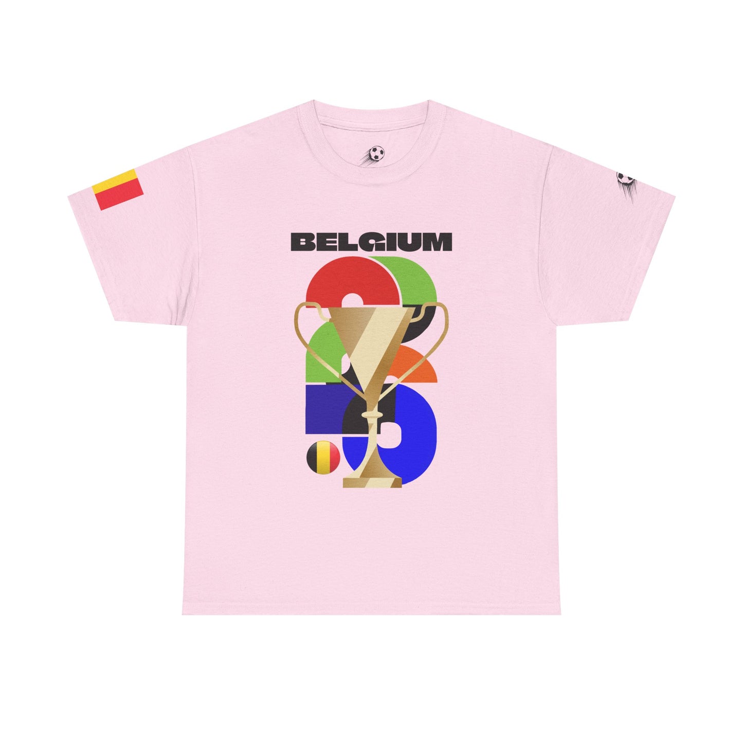 Belgium Football T-Shirt - Unisex Belgium Soccer Fan Tee with Flag (2026)