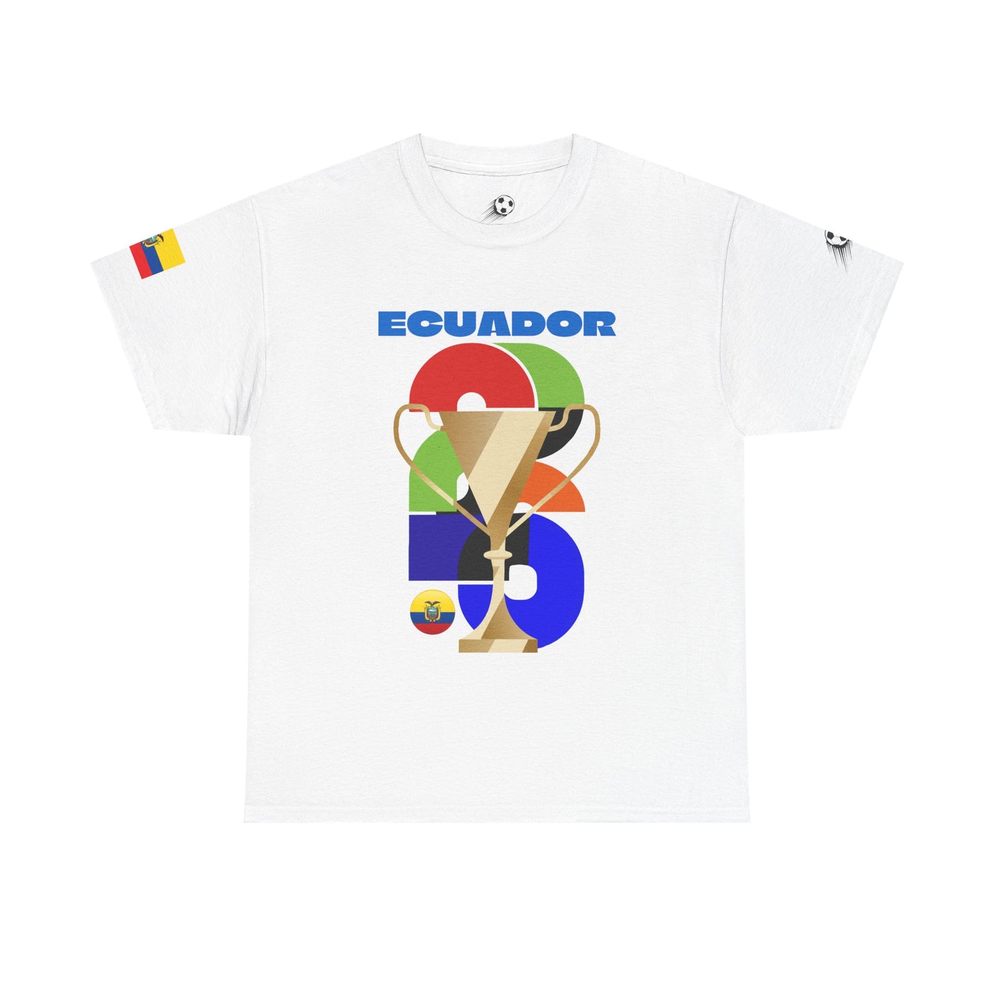 Ecuador Football T-Shirt - Unisex Ecuador Soccer Fan Tee with Flag (2026)