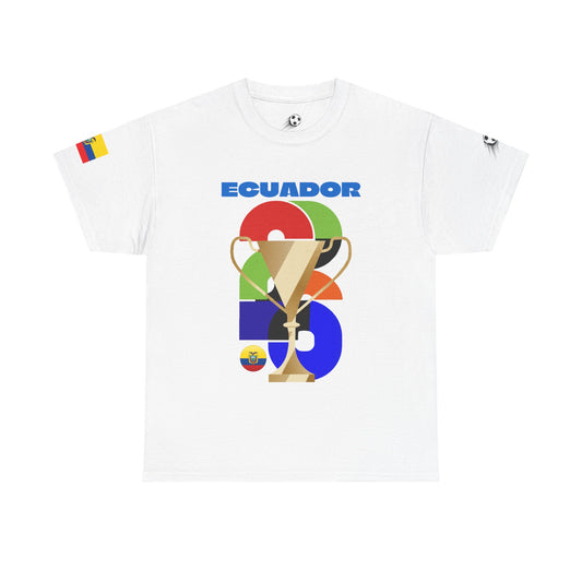 Ecuador Football T-Shirt - Unisex Ecuador Soccer Fan Tee with Flag (2026)