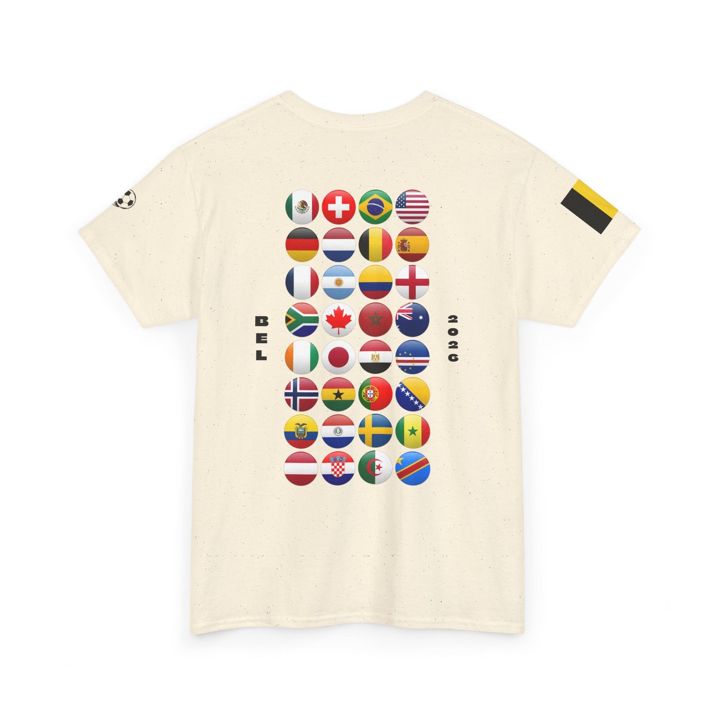 Belgium Football T-Shirt - Unisex Belgium Soccer Fan Tee with Flag (2026)