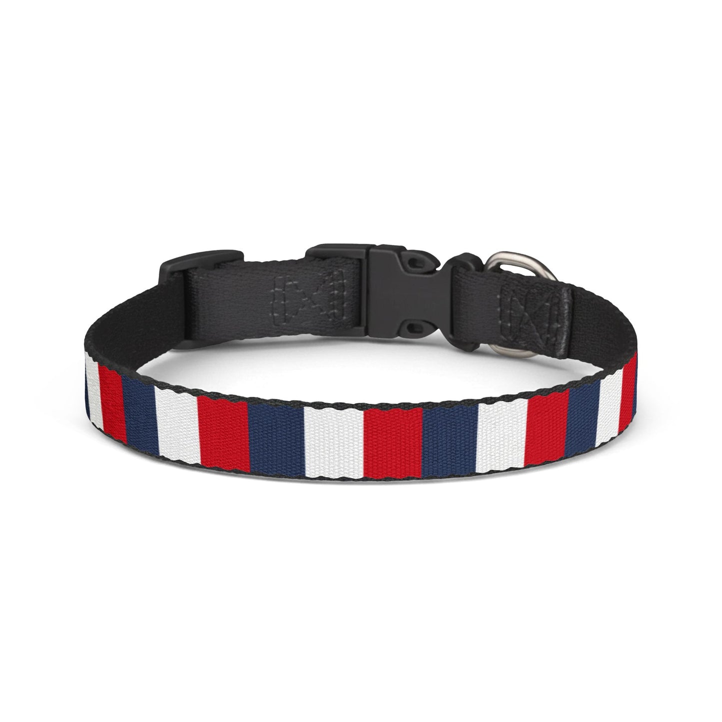 France Soccer Dog Collar — French Flag Grid Clip-On Pet Collar, Fan Gear