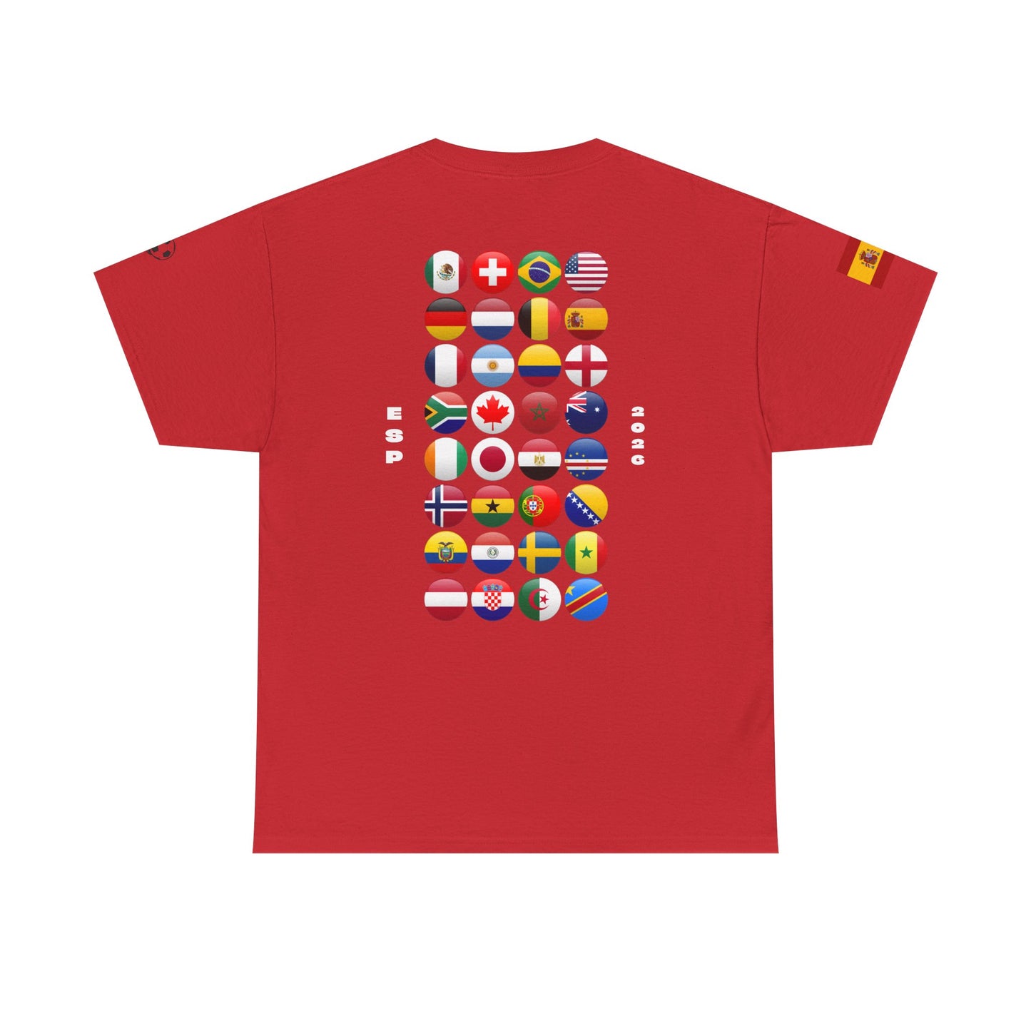 Spain Football T-Shirt - Unisex Spain Soccer Fan Tee with Flag (2026)