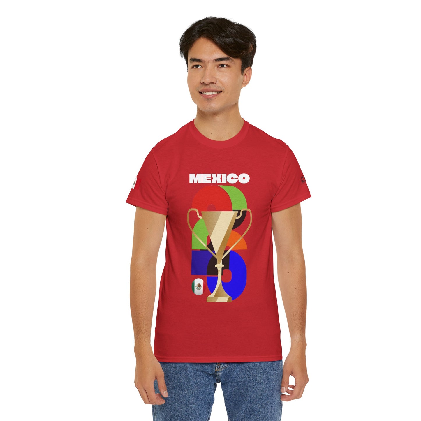 Mexico Football T-Shirt - Unisex Mexico Soccer Fan Tee with Flag (2026)