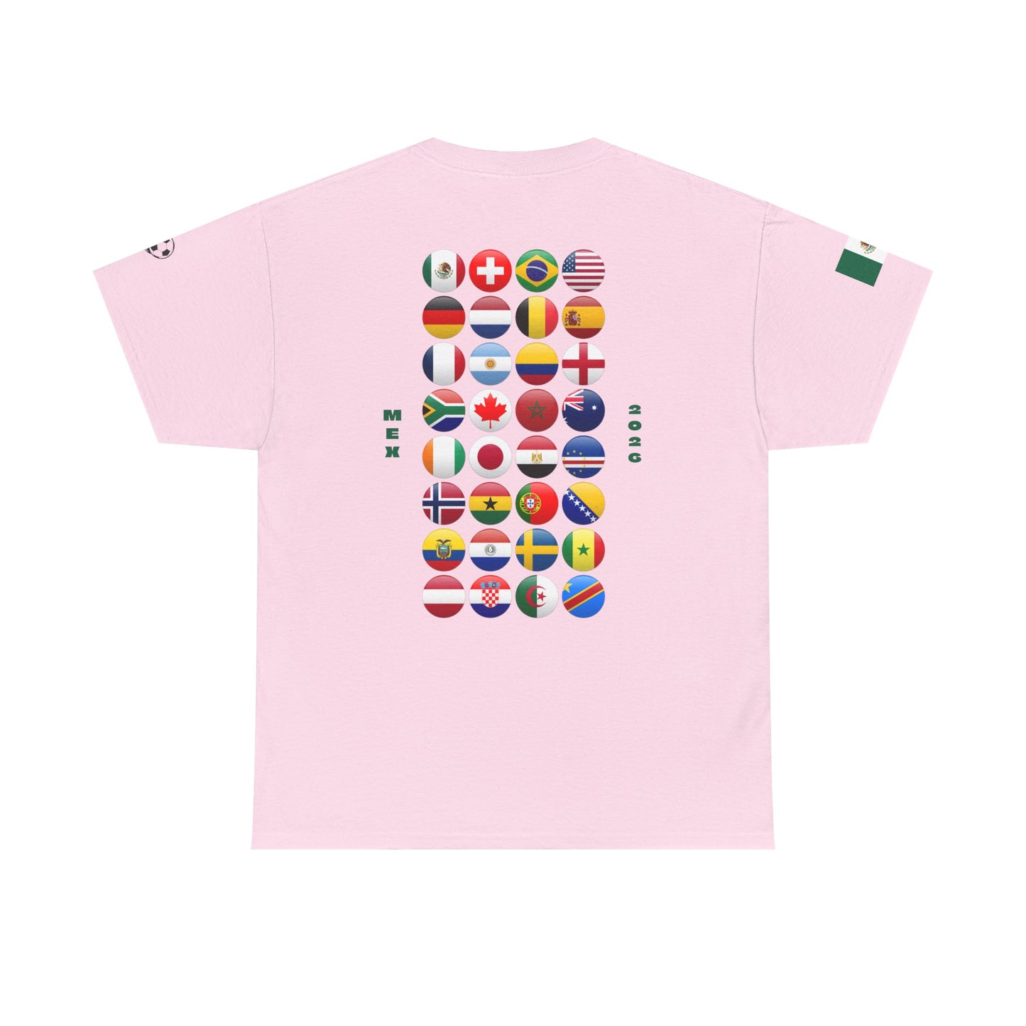 Mexico Football T-Shirt - Unisex Mexico Soccer Fan Tee with Flag (2026)