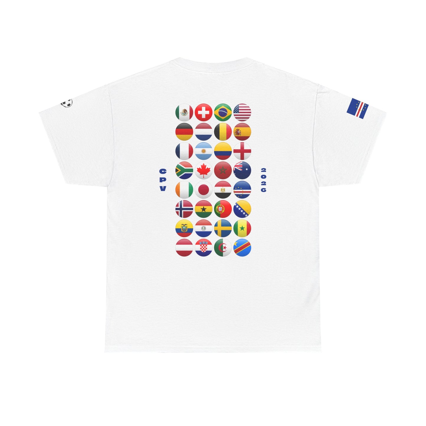 Cape Verde Football T-Shirt - Unisex Cape Verde Soccer Fan Tee with Flag (2026)
