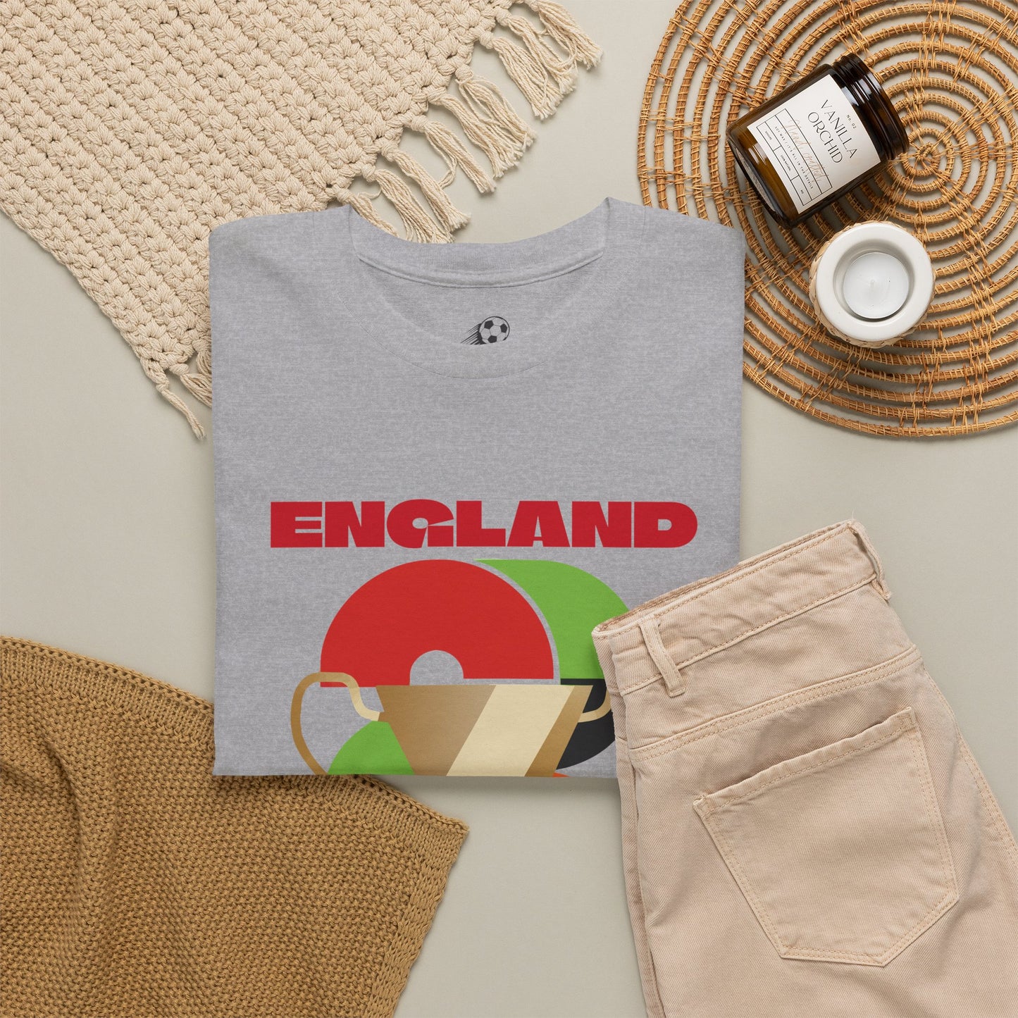 England Football T-Shirt - Unisex England Soccer Fan Tee with Flag (2026)