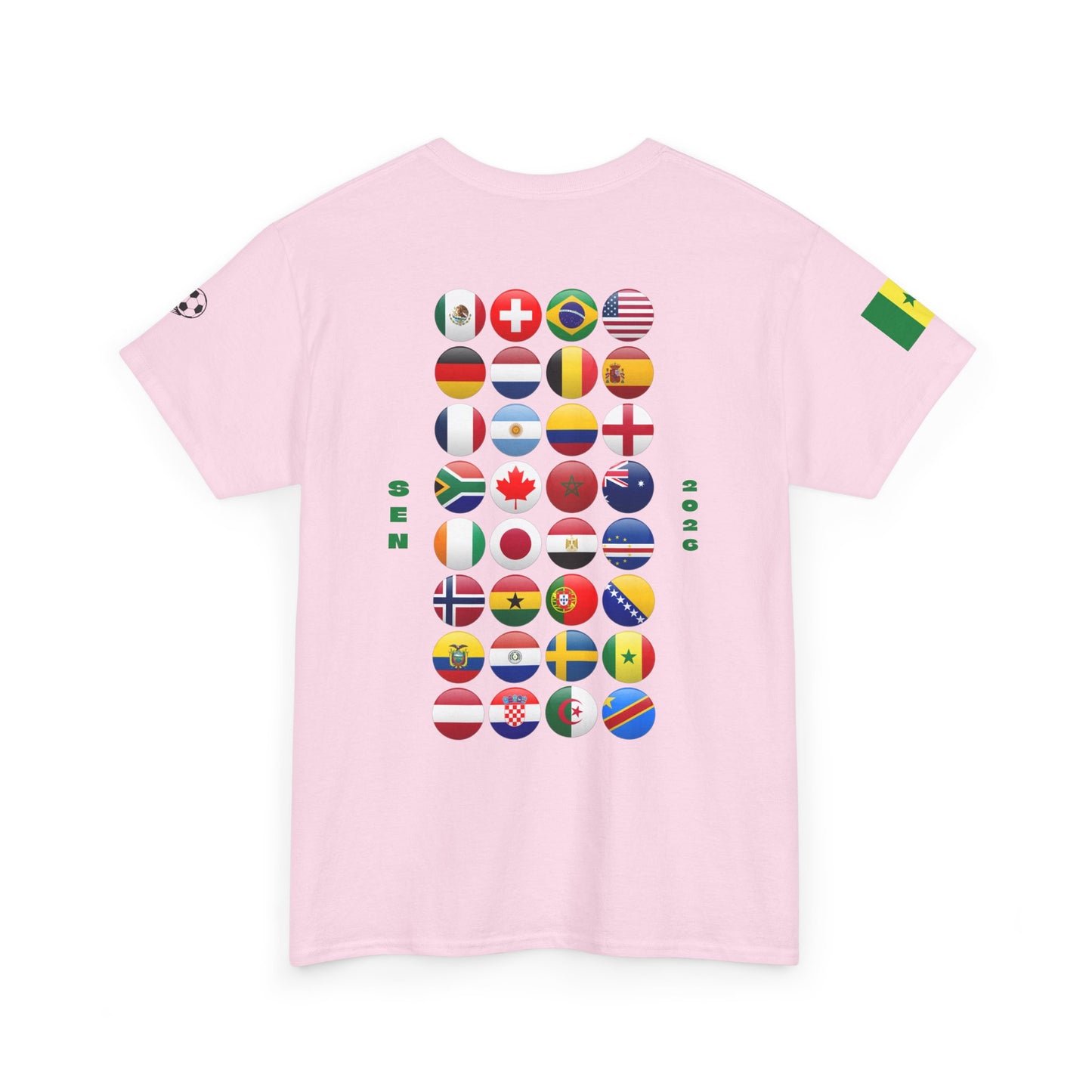 Senegal Football T-Shirt - Unisex Senegal Soccer Fan Tee with Flag (2026)