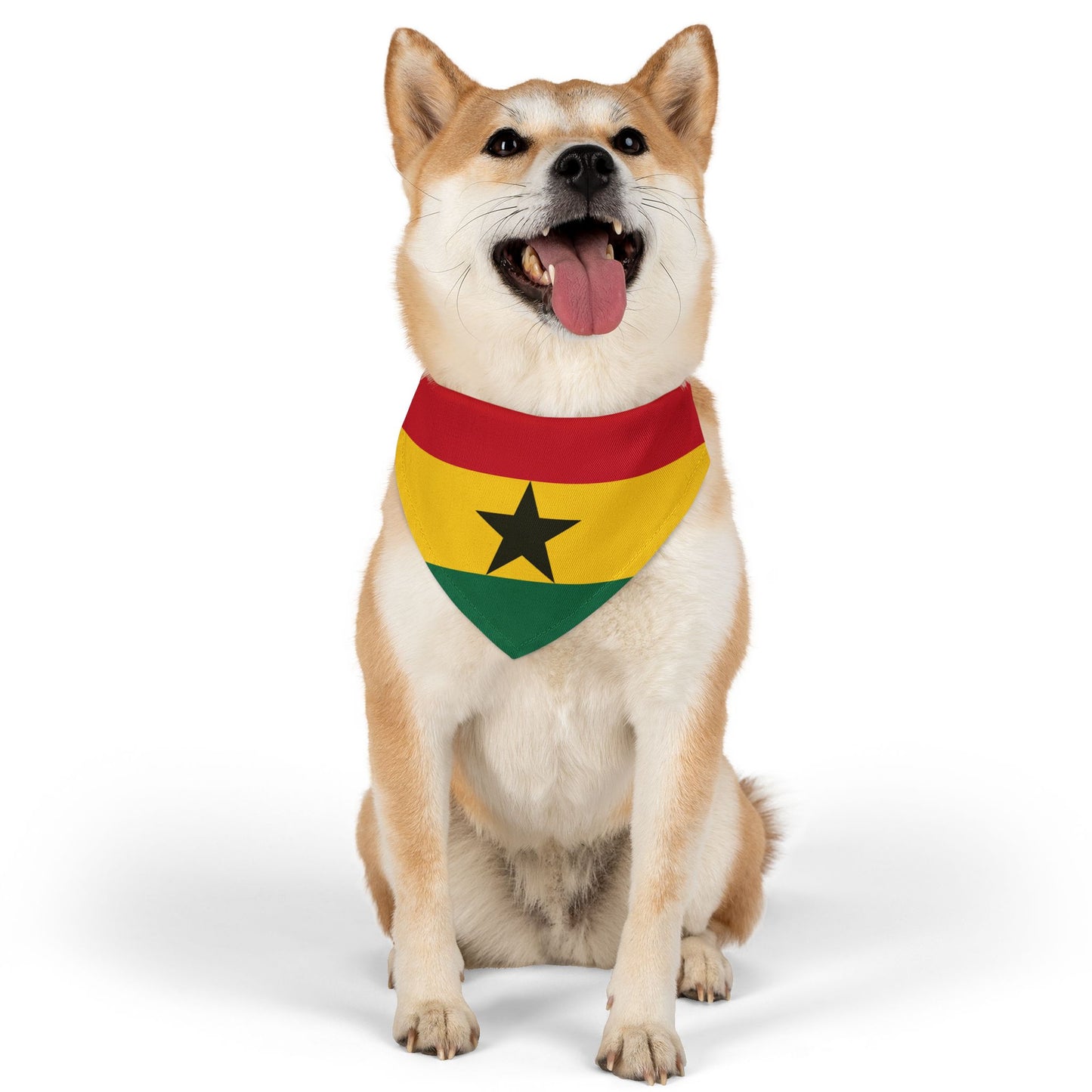 Ghana Soccer Dog Bandana — Ghanaian Flag Snap-On Pet Bandana, Fan Gear