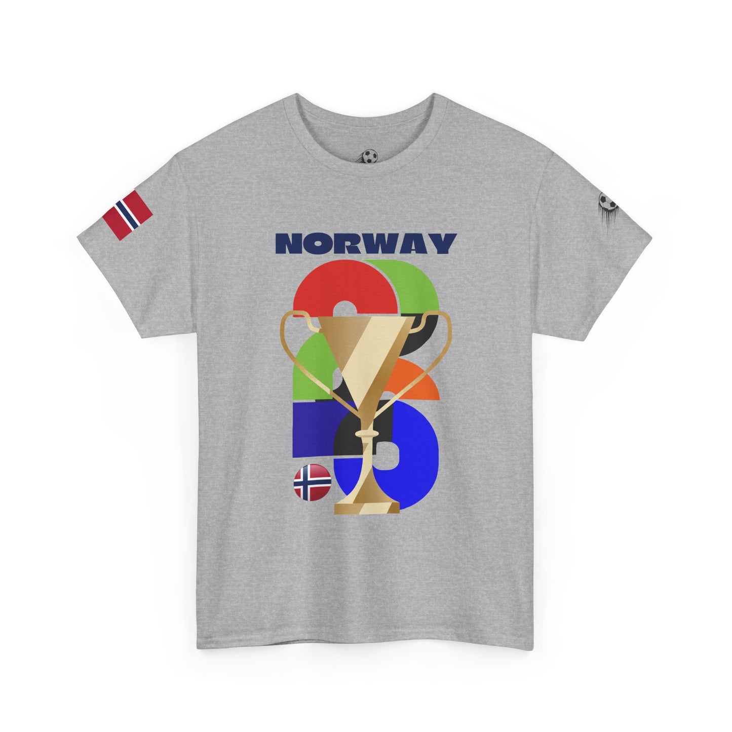 Norway Football T-Shirt - Unisex Norway Soccer Fan Tee with Flag (2026)