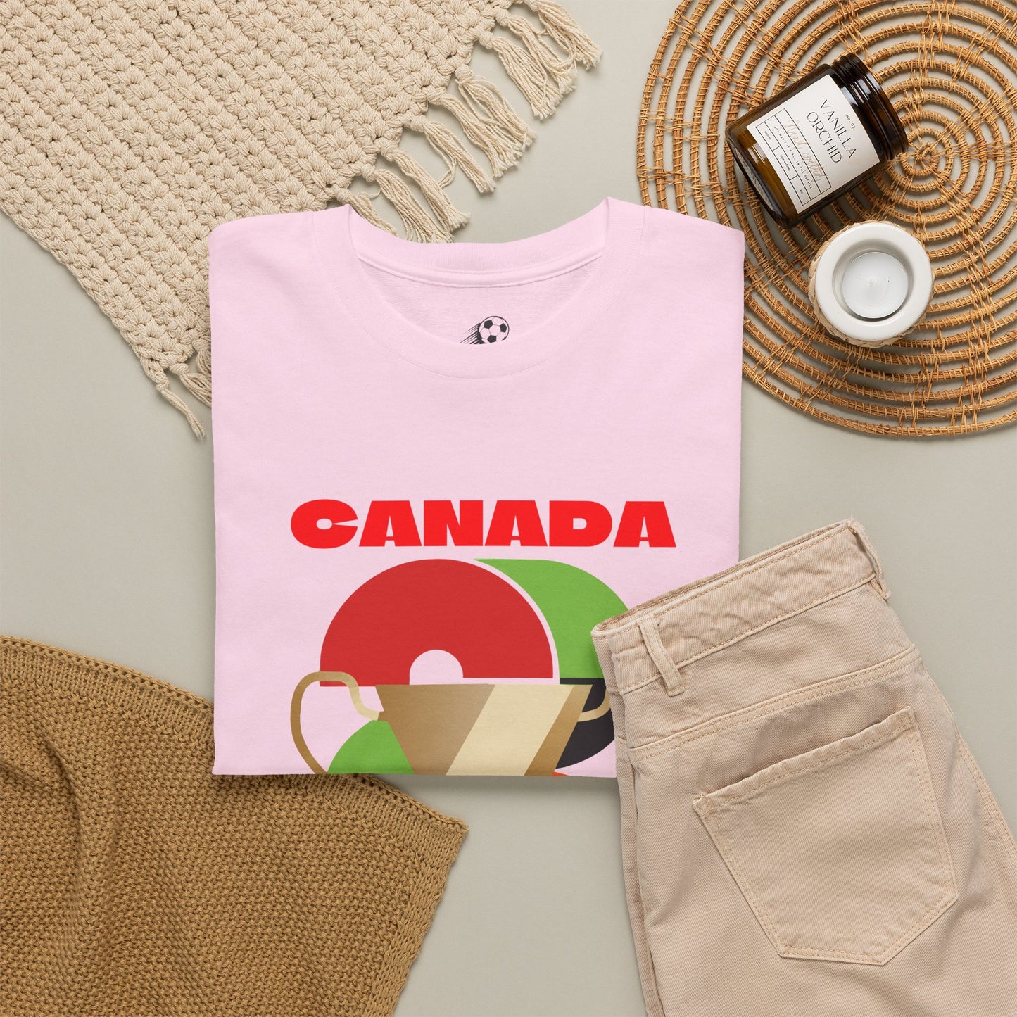 Canada Football T-Shirt - Unisex Canada Soccer Fan Tee with Flag (2026)