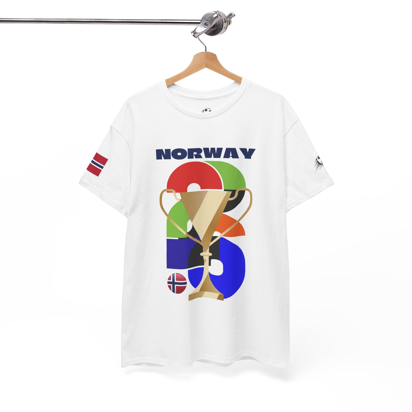 Norway Football T-Shirt - Unisex Norway Soccer Fan Tee with Flag (2026)