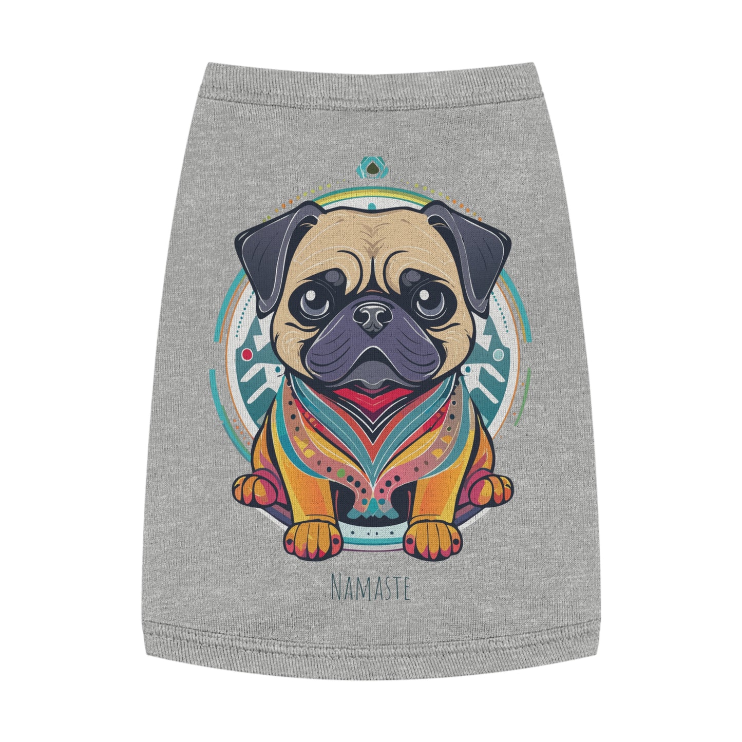 Namaste Pug Pet Tank Top, Stylish Dog Apparel, Yoga Pet Wear, Pet Summer Outfit, Dog Lover Gift, Funny Dog Shirt