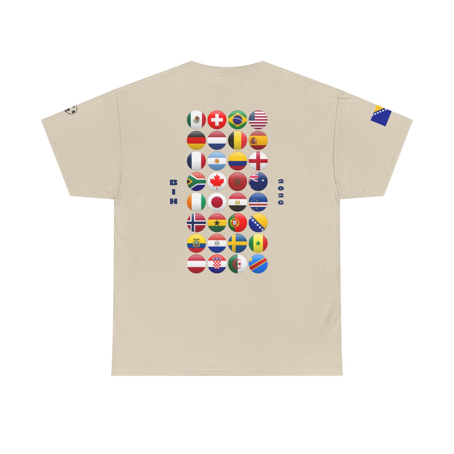 Bosnia and Herzegovina Football T-Shirt - Unisex Bosnia and Herzegovina Soccer Fan Tee with Flag (2026)