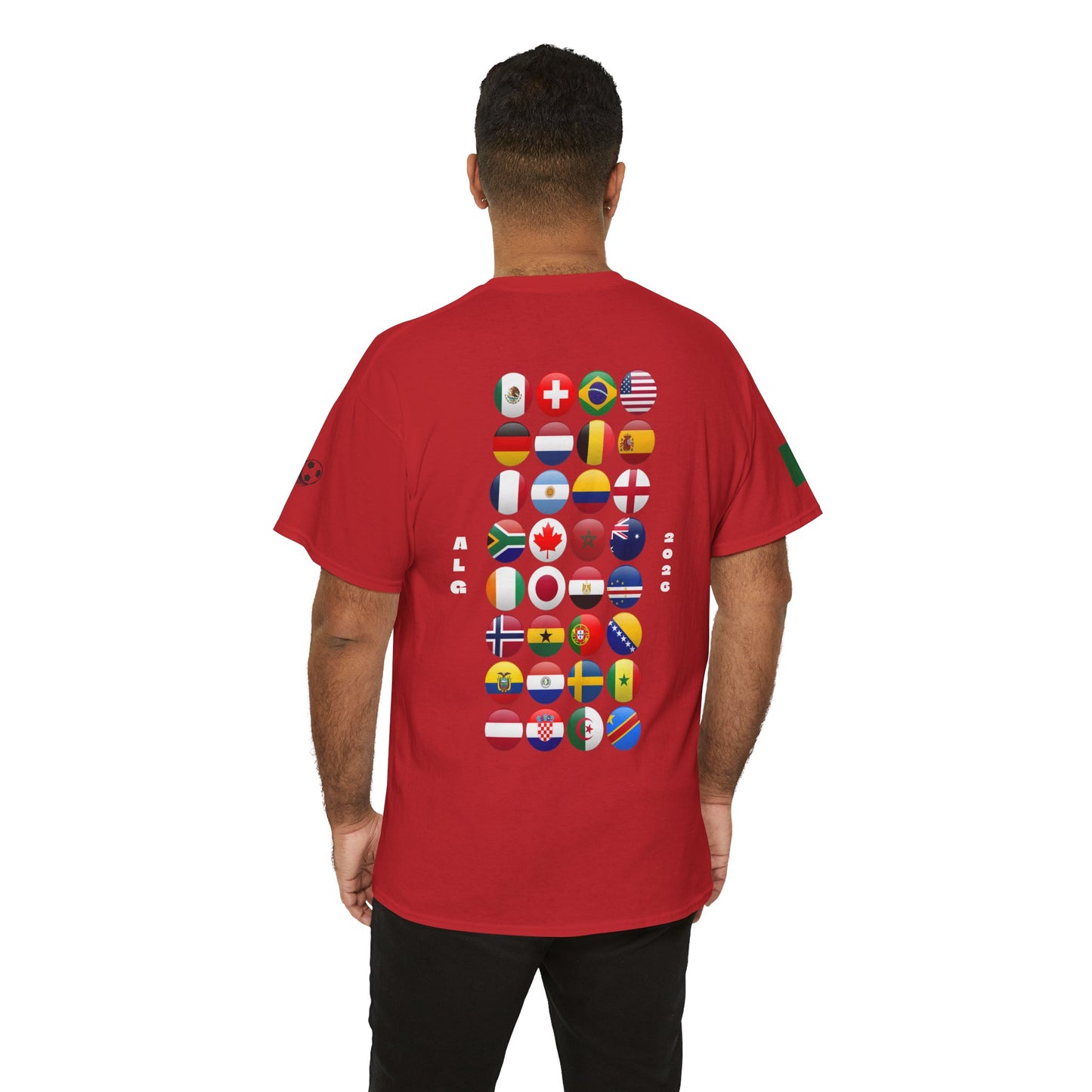 Algeria Football T-Shirt - Unisex Algeria Soccer Fan Tee with Flag (2026)