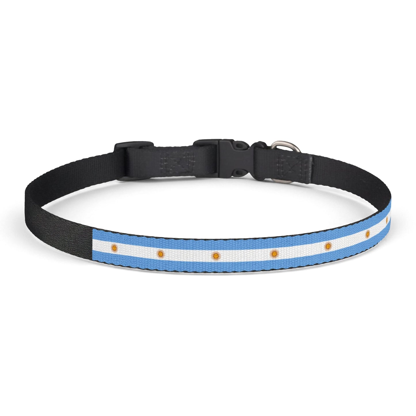 Argentina Soccer Dog Collar — Argentine Flag Grid Clip-On Pet Collar, Fan Gear