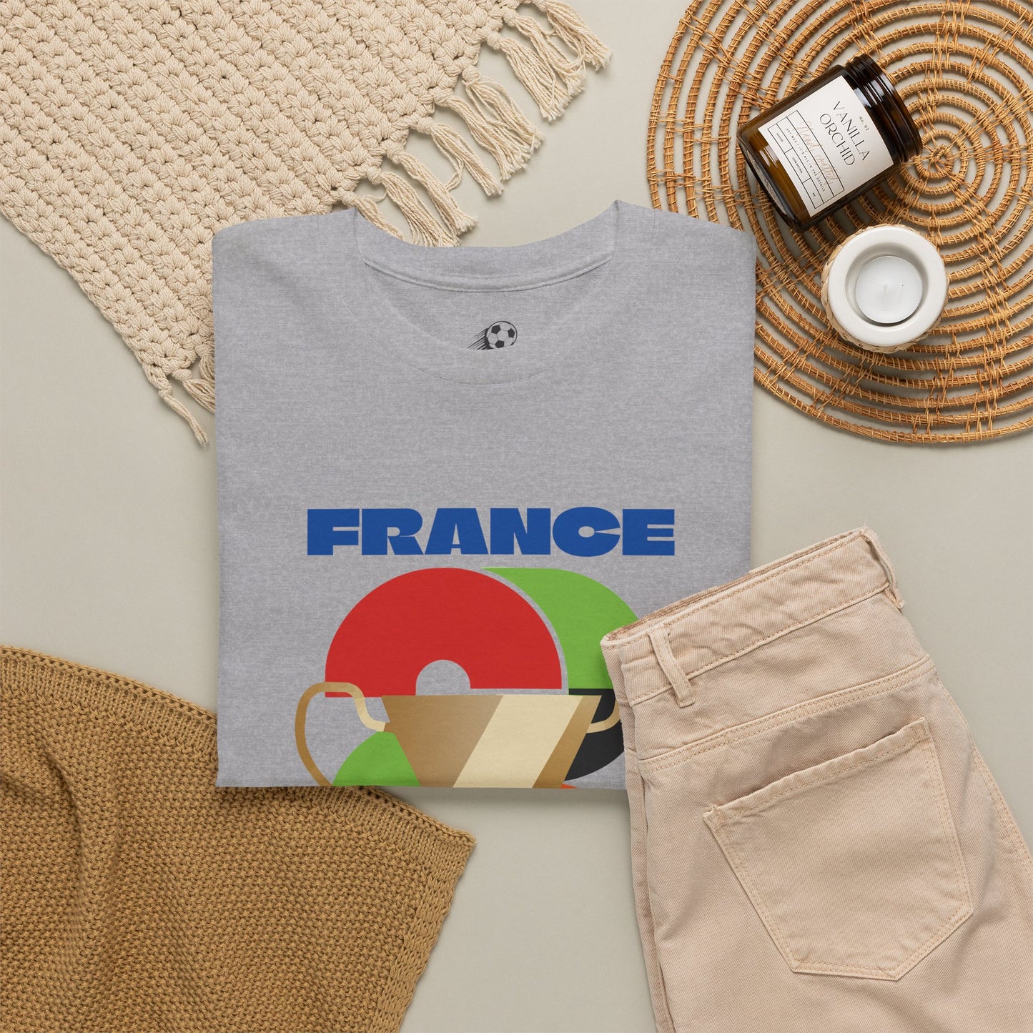 France Football T-Shirt - Unisex France Soccer Fan Tee with Flag (2026)