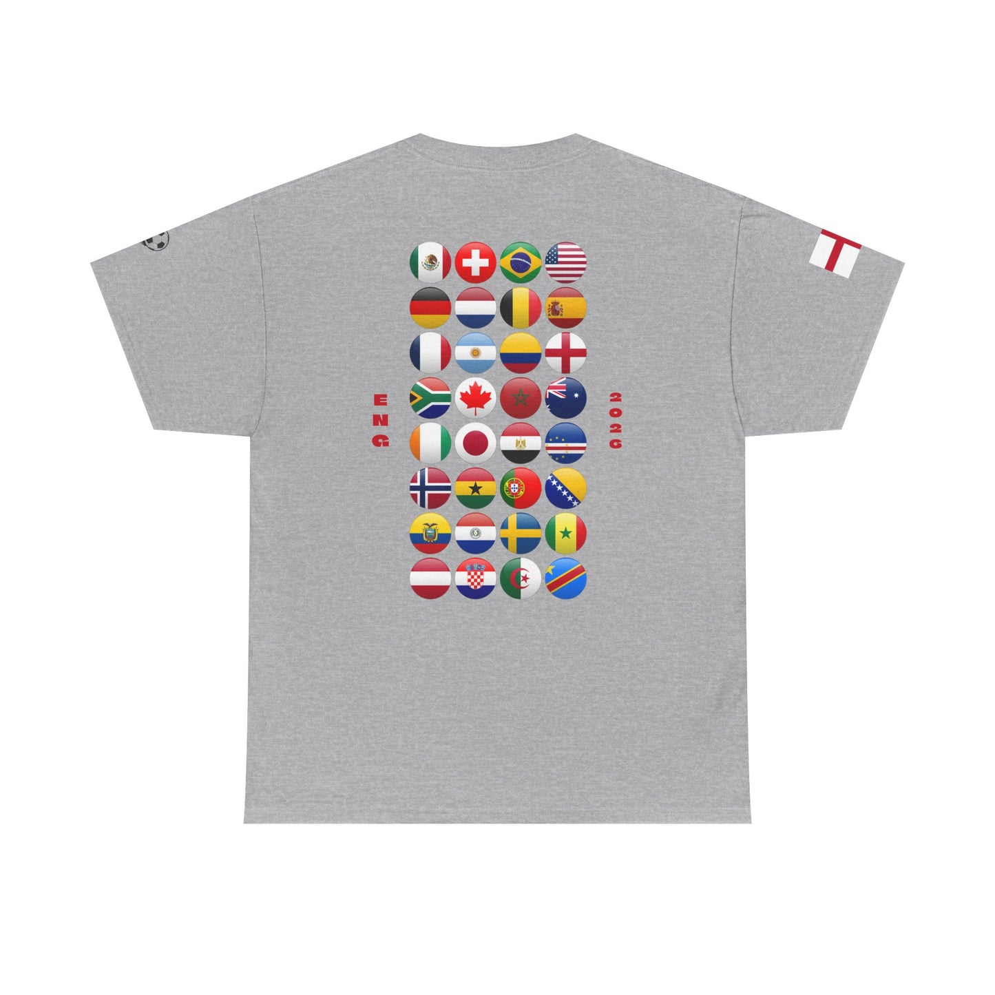 England Football T-Shirt - Unisex England Soccer Fan Tee with Flag (2026)
