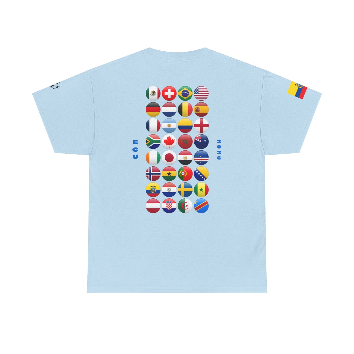 Ecuador Football T-Shirt - Unisex Ecuador Soccer Fan Tee with Flag (2026)