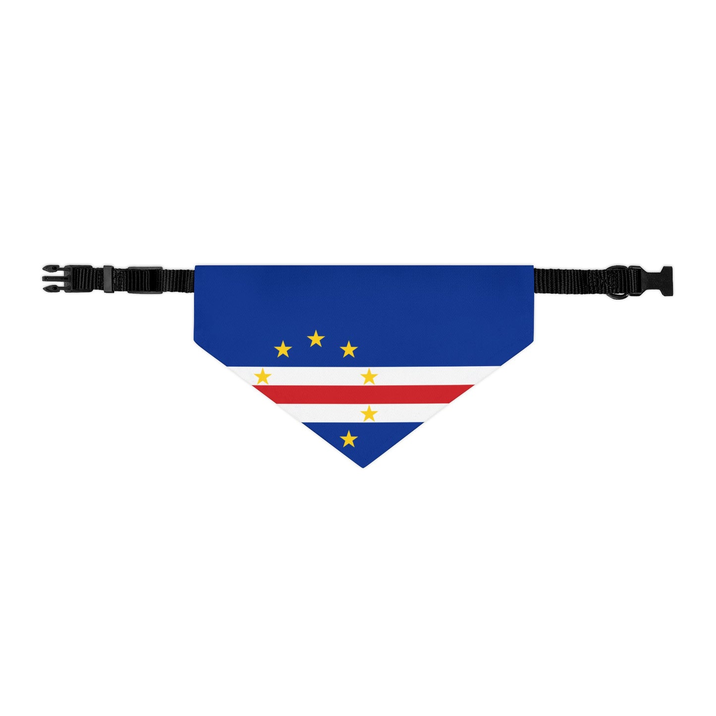 Cape Verde Soccer Dog Bandana — Cape Verdean Flag Snap-On Pet Bandana, Fan Gear