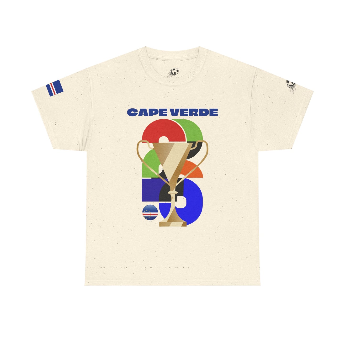 Cape Verde Football T-Shirt - Unisex Cape Verde Soccer Fan Tee with Flag (2026)