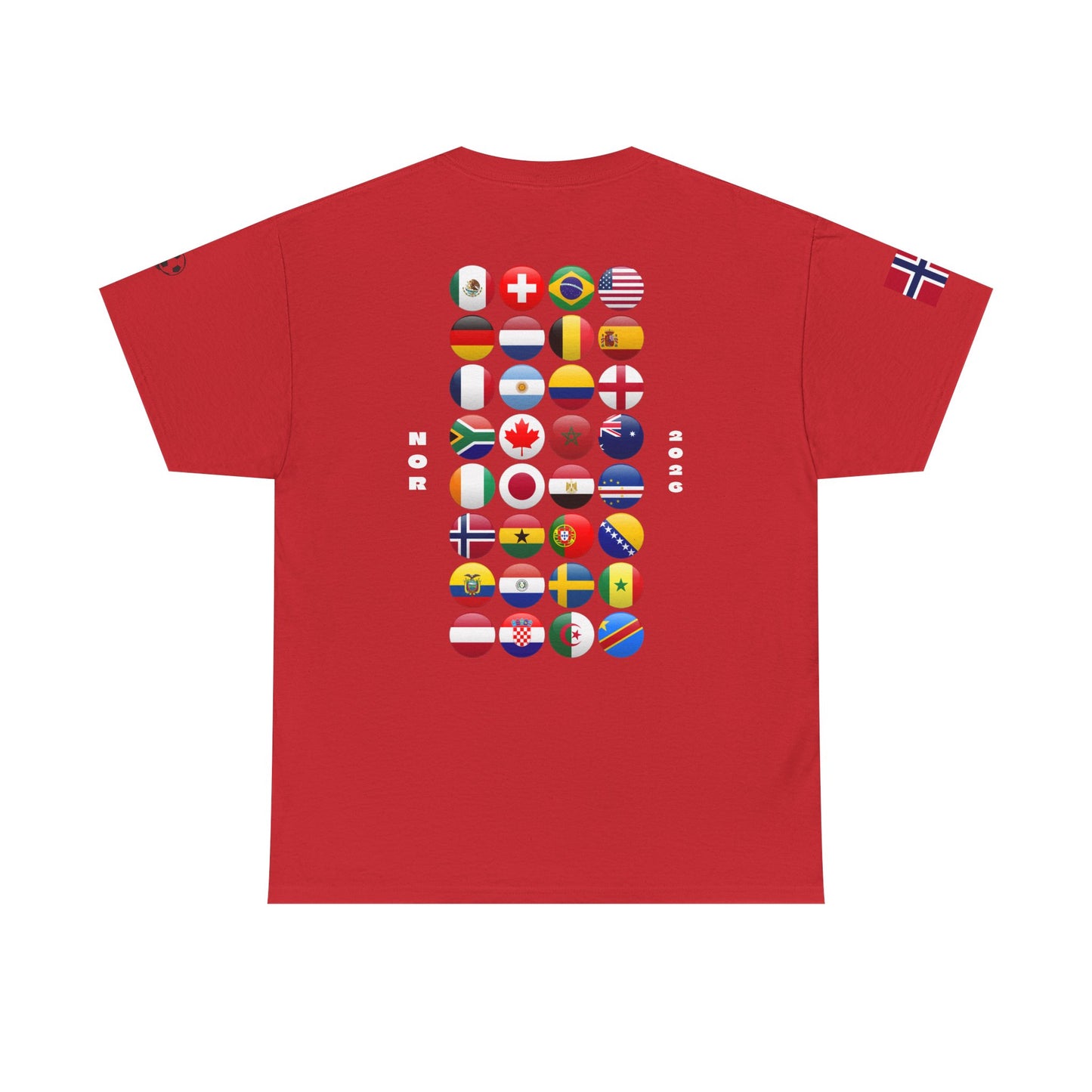 Norway Football T-Shirt - Unisex Norway Soccer Fan Tee with Flag (2026)