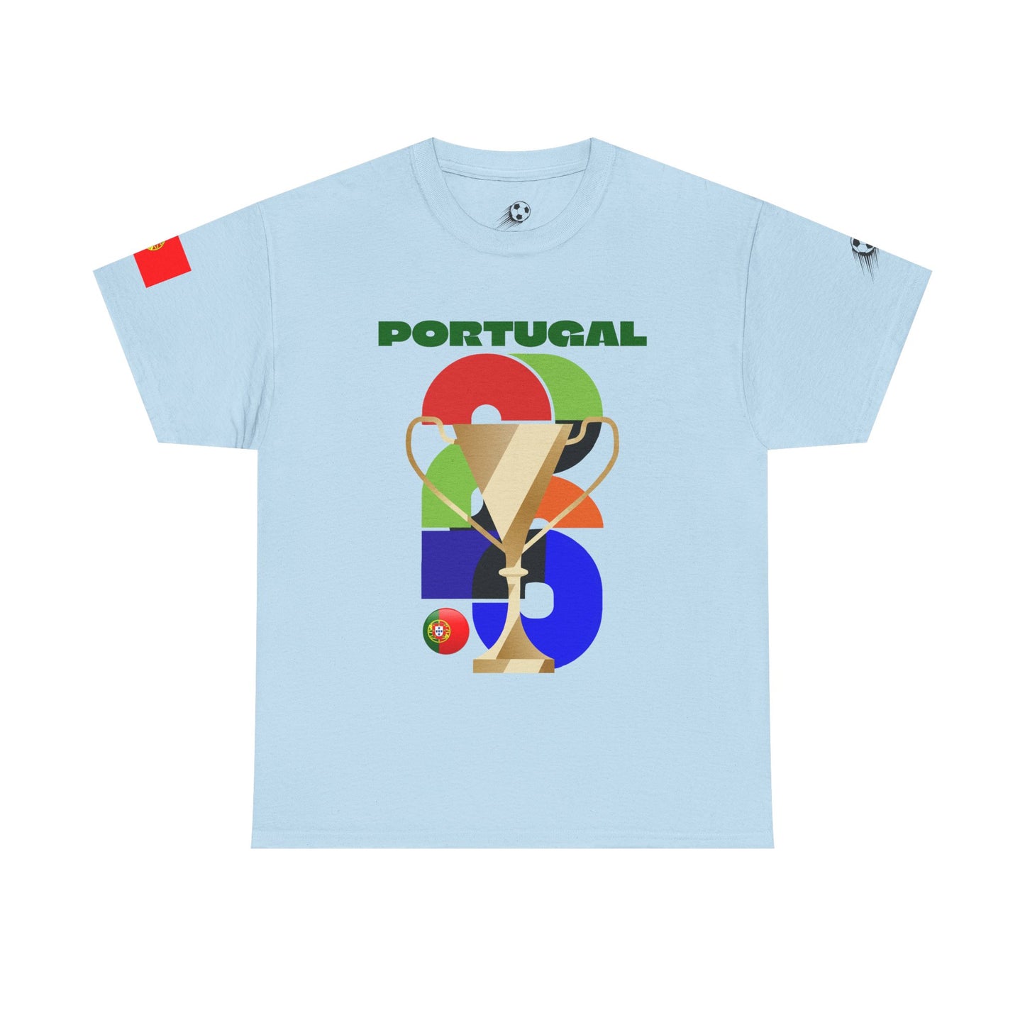 Portugal Football T-Shirt - Unisex Portugal Soccer Fan Tee with Flag (2026)
